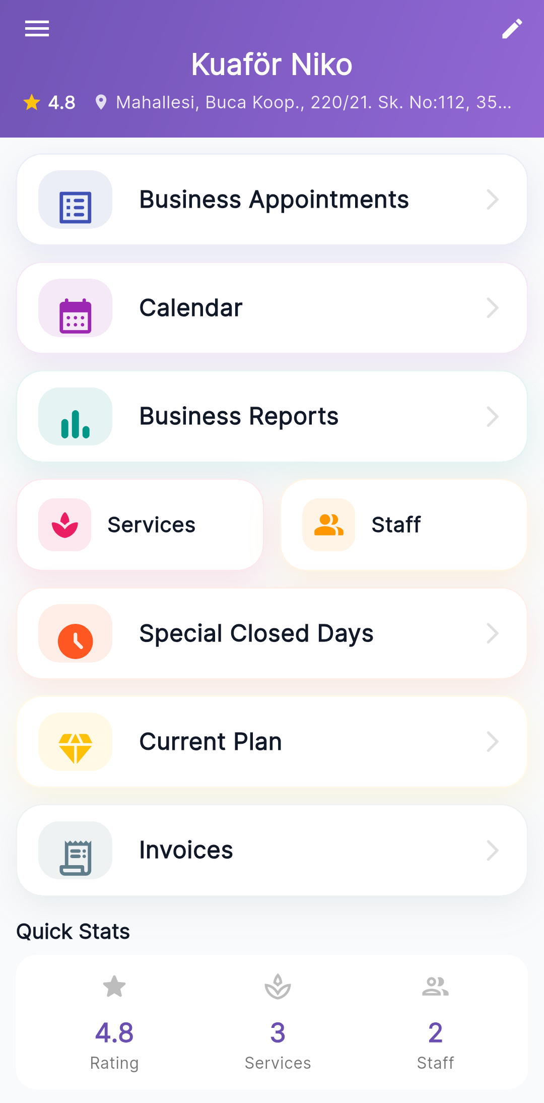 Business Dashboard